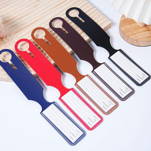 Étiquette de bagage en cuir PU, cadeau promotionnel, accessoire de voyage, étiquettes de valise avec carte <span class=keywords><strong>TEL</strong></span>, cadeau pour demoiselle d'honneur, souvenir de mariage, nom personnalisé - Product Image 1