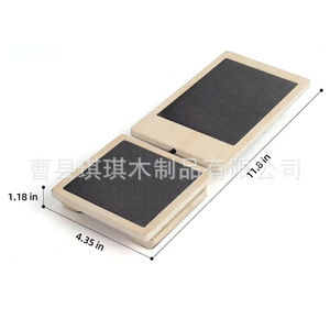 Planche d'équilibre en bois massif antidérapante pour l'entraînement à l'équilibre, équipement de Pilates, 11,8x4,35x1,18 pouces - Product Image 4