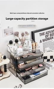 CityLife, organizador de escritorio Redbook de lujo, caja de maquillaje transparente de gran capacidad con cajones para mascotas a prueba de polvo, almacenamiento de cosméticos PP - Product Image 4