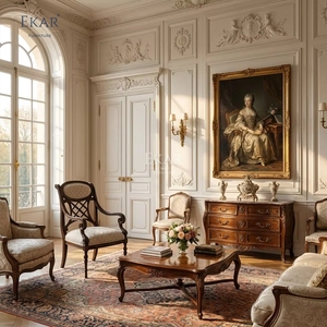 <span class=keywords><strong>Fauteuil</strong></span> à dossier en treillis Meridian Regency |   Sièges d'appoint classiques français de luxe - EKAR - Product Image 2