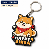 Porte-clés en acrylique personnalisés avec logo d'entreprise, en silicone souple ou PVC, avec logo de dessin animé, pour cadeaux promotionnels