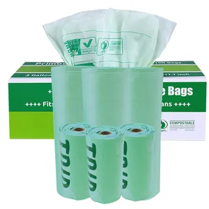 Custom Biodegradable Trash Bags Plastic 13 Gallon Disposable Compostable Office Bedroom Kitchen Garbage Bag