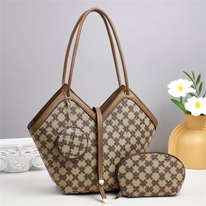 Women Gift <b>Large</b> Capacity PU Tote Bags 3pcs Casual Handbag Purse <b>Set</b> - Product Image 1