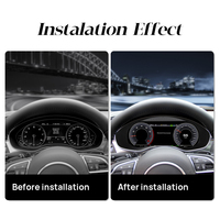 Dasbor LCD Sistem Linux untuk Audi A7 2009-2018, Panel Instrumen Digital dengan CarPlay, Speedometer Digital