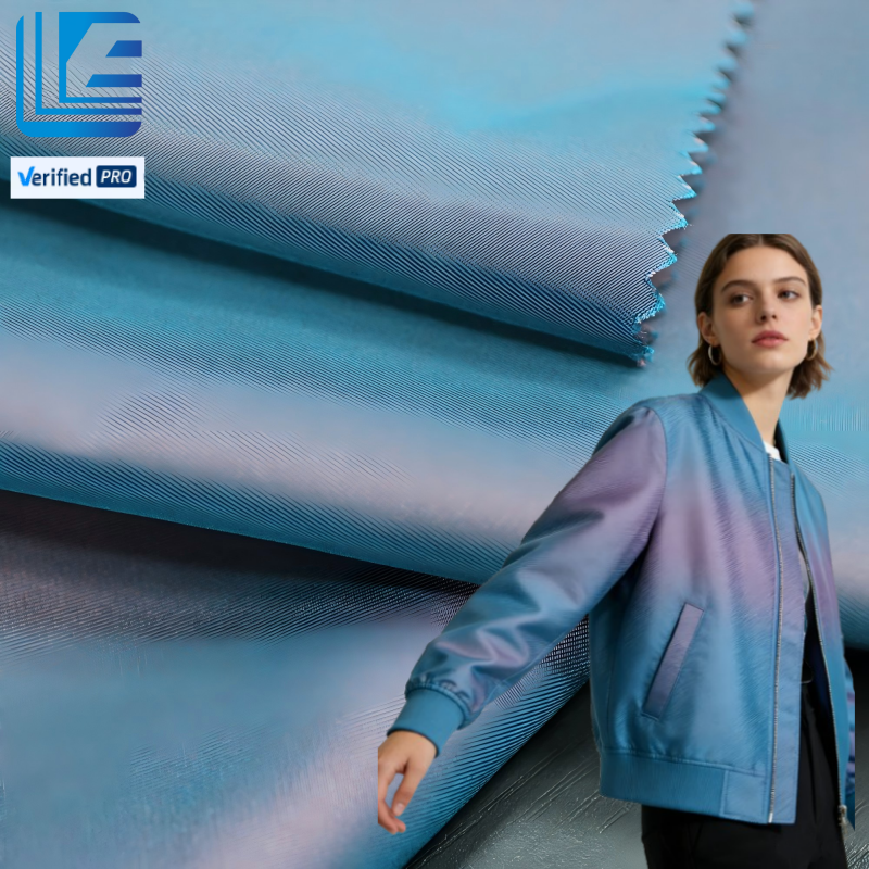 Durable Nylon/Polyester Blend Two Tone Chameleon Twill Fabric for Casual Wear Jacket Sportswear Outdoor Clothing