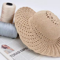 Fil de Soie Glacée Brillant à 3 Brins pour Tricot Manuel, Crochet, Chaussons, Sacs, Chapeaux, Housses de Tasse, Coussins de Siège de Voiture