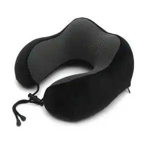 2021 Memory Foam neck pillow Travel Support Custom Camping Cervical Neck Pillow Travel Kit Airplane Pillow with Phone Bag