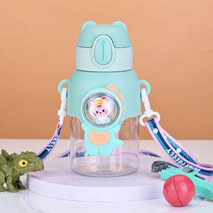 Botella <span class=keywords><strong>de</strong></span> <span class=keywords><strong>Agua</strong></span> Infantil <span class=keywords><strong>de</strong></span> Plástico <span class=keywords><strong>de</strong></span> 600 ml <span class=keywords><strong>para</strong></span> Niños en Edad Escolar, Linda Botella <span class=keywords><strong>de</strong></span> <span class=keywords><strong>Agua</strong></span> con Pajita y Correa con Dibujos Animados - Product Image 2