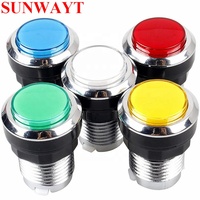 Kit de bricolage pour borne d'arcade à délai nul pour bouton poussoir chromé LED 5V, joystick, 1 et 2 joueurs, bouton COIN, USB vers PC / Raspberry Pi