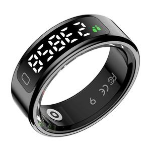 Anillo Inteligente de Acero R11C 2025, Resistente al Agua 1 ATM, Monitor de Ritmo Cardíaco con Control Remoto y SDK - Product Image 1