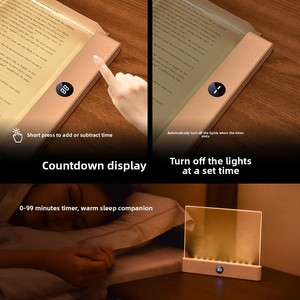 2026 New Hot <b>LED</b> flat reading <b>light</b> <b>rechargeable</b> book <b>light</b> for dormitory and bedroom portable student Custom Logo Book <b>Light</b> - Product Image 3