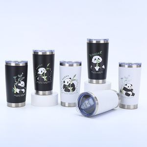 Thermos en acier inoxydable 304 de 20oz, gobelet isolé sous vide à <span class=keywords><strong>double</strong></span> <span class=keywords><strong>paroi</strong></span>, <span class=keywords><strong>panda</strong></span> mignon, <span class=keywords><strong>tasse</strong></span> à café, tyran de glace - Product Image 1
