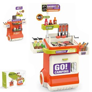 Unisex Kinderen Sproeien Mist Keuken & Food Pretentie Speelset Plastic Rollenspel Huis Speelgoed Bbq <span class=keywords><strong>Cart</strong></span> Met Licht & Geluidseffecten - Product Image 1