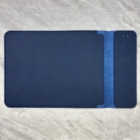 Housse pour ordinateur portable en cuir PU personnalisée, moderne, imperméable, sac de voyage protecteur avec toucher doux, durable, fonction de charge sans fil