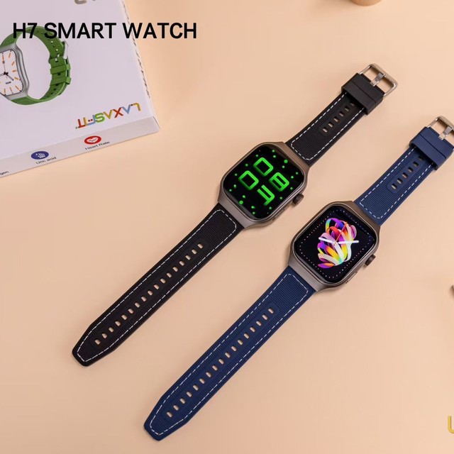 H7 2025 Smart Watch Curved H7 Screen for Bluetooth Call Sports Health Monitoring IP68 Waterproof IOS Dynamic Dial Island