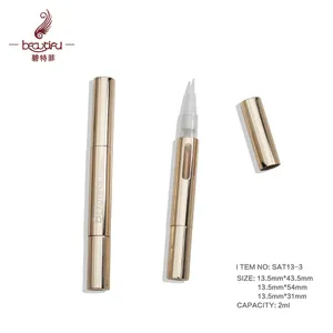 6Ml Shiny Gold Lege Metalen/Aluninum Twist Lipgloss Pen, Lip Borstel Pen, Twist Cosmetische Pen