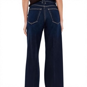 Pantalones Vaqueros de Mezclilla de Pierna Recta para Mujer, Corte Medio, Lavado Medio, Ajuste Regular, Estilo Casual Vintage, Ecológicos, de Poliéster/Algodón - Product Image 5