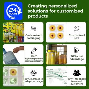 Piège à mouches transparent écologique avec autocollant <span class=keywords><strong>de</strong></span> fenêtre à fleurs, attire et attire les mouches naturellement pour un environnement domestique sans nuisibles - Product Image 2