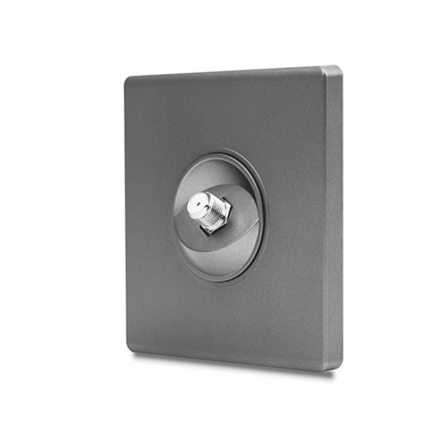 ABUK Grey Wall Mount Electric Inside Single Tv Data Antenna Cable Wall Outlet Socket Satellites Connecter Socket for Home