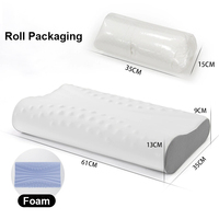 Oreillers ergonomiques en mousse à mémoire de forme, oreiller cervical réglable, soulagement des douleurs cervicales et dorsales, sommeil confortable avec housse amovible en soie glacée