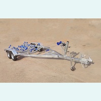 Remorque pour bateau de 1330 kg de capacité de charge, 6,5 m, galvanisée à chaud, avec rouleaux oscillants, à vendre
