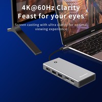 10Gbps USB C USB-C Type-C 3.2 Gen2 Hub 10Gbps 4 5 en 1 USB3.2 Gen 2 Hub Station d'accueil pour ordinateur portable avec boîtier SSD M.2 NVME NGFF