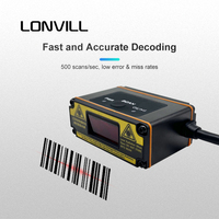 Lecteur de codes-barres fixe à laser 1D grand angle LONVILL, solution IoT globale de numérisation de codes-barres longue portée
