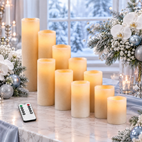 Bougies Pilier LED Sans Flamme de Différentes Tailles, Alimentées par Piles, Idéales pour les Fêtes, les Mariages et les Souvenirs – Approvisionnement Direct Usine