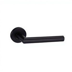 Door <b>Window</b> Accessories Modern Design Bedroom Matt Black Lever <b>Handle</b> Stainless Steel Interior Bathroom Office DoorShine/OEM - Product Image 3