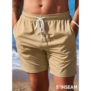 Pantalones cortos informales personalizados para hombre de 5 "/ 7" con cordón de verano de secado rápido para playa, cintura elástica, pantalones cortos deportivos para gimnasio, talla XS, logotipo deportivo - Product Image 5