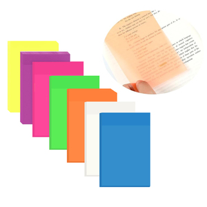Lot de 7 blocs de notes autocollantes grand format en PET imperméable, 350 feuilles, surface lisse pour une écriture claire, 7 couleurs variées pour l'organisation et la prise de notes - Product Image 1