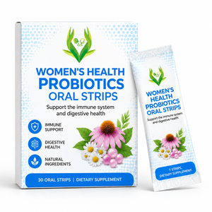 Probióticos Orales en Tiras para la Salud Femenina de Marca Privada con Polvo de Arándano Rojo para Reforzar el Sistema Inmunitario y la Salud Intestinal, Películas Probióticas Orales para Mujeres - Product Image 1