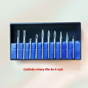 6mm Shank 10PC <span class=keywords><strong>Carbide</strong></span> quay tập tin vonfram thép mài đầu chế biến gỗ khắc phay cắt điện khoan bit - Product Image 2