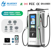 Nouvelle station de charge DC multifonctionnelle BLUESKY CDZ-YE 60 kW, compatible avec les bornes de recharge rapides commerciales CCS2/GB/T, en vente flash