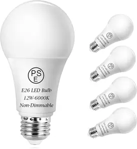 Lâmpada de led alta lúmen para iluminação interna, pse, 2700k, 6500k, e26, e17, 6.4w, 12w, 100v, c35, c37, g45, a60, t30, par38