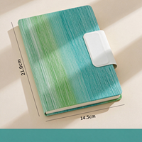 Carnet A5 personnalisé à dégradé de couleurs avec fermeture magnétique, journal en papier épais avec marque-page en ruban, carnet de notes pour le bureau et les affaires