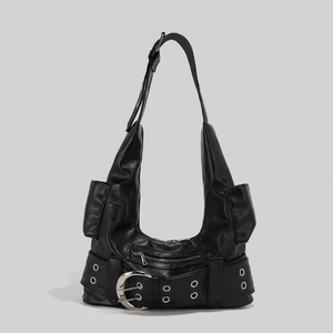 Bolso Hobo Femenino en Promoción, Estilo Clásico en Cuero Negro, Bolso de Hombro Personalizado Modelo 2025 - Bolsos Populares - Product Image 1