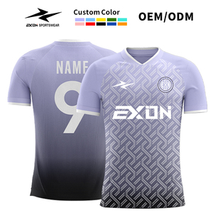 EXON Noord-Afrikaans Sterk Team Thuis Kleur Fan Editie Volledige Sublimatie Siliconen Logo of Borduurwerk Voetbal Teamkleding snel drogend - Product Image 1