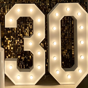 Custom <b>LED</b> letter <b>light</b> panel, graduation party decoration, illuminated numbers, indoor event party decoration - Product Image 3