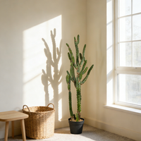 Plantes succulentes artificielles en faux cactus de 120 cm, plantes du désert, plantes tropicales durables pour la décoration murale de mariage, usage domestique et de bureau