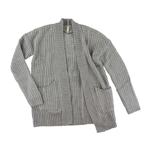   Cardigan brodé Adidas pour femme, gris clair, taille S, décontracté, court, avec boutons décoratifs, pour le printemps et l'automne - Product Image 1