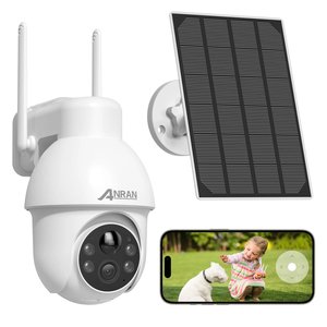 ANRAN 3MP Solar-Sicherheitskamera Außen WLAN-Überwachungskamera PIR-Bewegungserkennung Farbnachtsicht 2-Wege-Audio IP65 Wasserdicht - Product Image 1