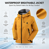 Veste coupe-vent ultralégère personnalisée avec logo, imperméable, à capuche, pour homme, pour la randonnée en plein air, vente en gros d'usine, OEM en vrac