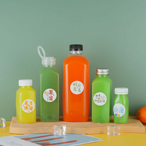 Wholesale 100ml 250ml 350ml 500ml <b>Clear</b> Juice Beverage <b>Bottle</b> With Screw Cap for Milk Tea Coffee Wine <b>Water</b> - Product Image 3