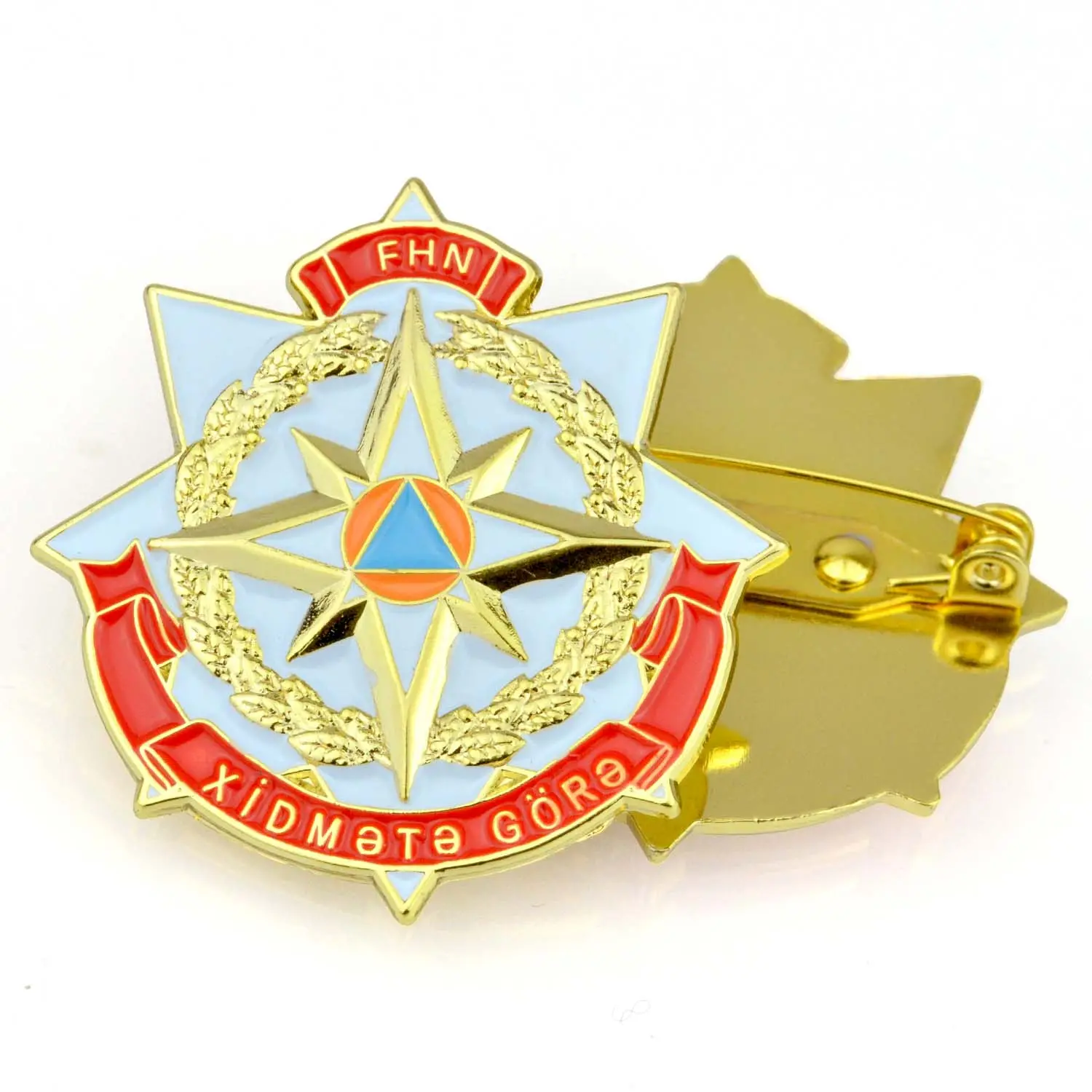 Gold Plating Revers Pin Badge Custom Eagle Logo Metalen Zinklegering Reliëf 3d Emaille Badges En Pins