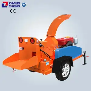 Hot sale forestry machinery silent 8 inch orchard tree shredder in Sri Lanka mobile industrial hard wood chipper machine