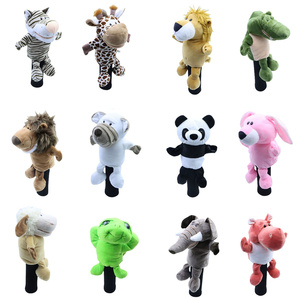 Couvre-chef <span class=keywords><strong>hybride</strong></span> de pilote de golf et de parcours en peluche avec logo personnalisable et 23 motifs d'animaux. Livraison rapide des stocks d'usine - Product Image 1