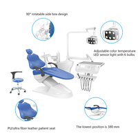 Système dentaire avancé, fauteuil dentaire intégré RX-DU-H1(R1)-C, pièces à main haute/basse vitesse pour une mise en place complète de clinique dentaire