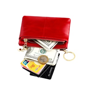 Hot Sale Genuine Leather Wallet <b>Small</b> Pocket Coin <b>Purse</b> with Zipper Closure - Product Image 4