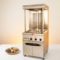Machine à griller électrique commerciale automatique à rotation pour shawarma turc, kebab et doner, en acier inoxydable, Plug-and-Play, CE Chuanbao